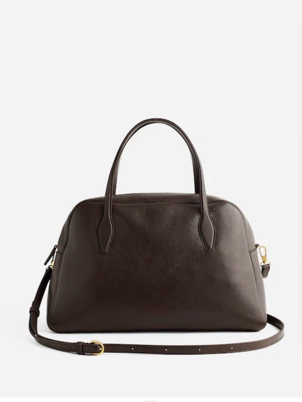 Madewell Dark Brown Top Handle Crossbody Bag in Soft Grain leather